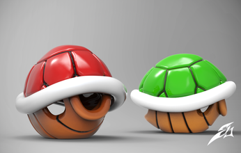 turtle shell 3d print model in monsters & creatures 3dexport guard mario game miniture desktop 3d print model - Mito3D