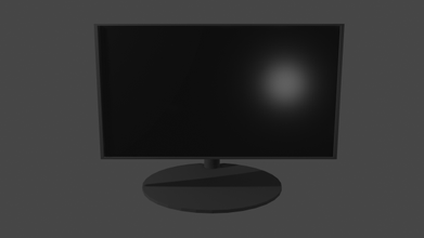 tv or monitor 16-9 aspect ratio 3d model in 3dexport 3d print model - Mito3D