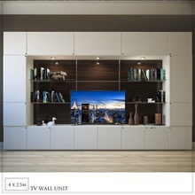 tv duvar birim 4 ünitesi dekor raf tahta 3d print model - Mito3D