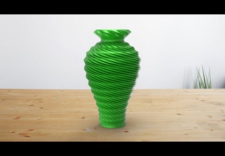 bükülme vazo mobilya çiçek dekor dekorasyon stüdyo plaj Sanat 3d print model - Mito3D