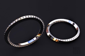 trenzado anillo de diamantes twist el diamante la joyería joya modelo stl obj las gemas piedras cnc impresión imprimible diseño estilo mujer 3d print model - Mito3D