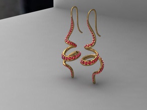 twisted earring earrings engagement gold jewel jewellery jewelry printable wedding 3d print model - Mito3D