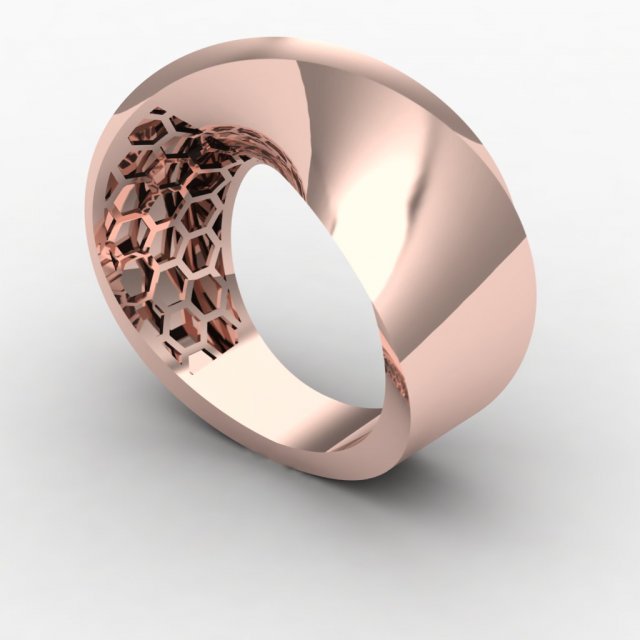 torcido anel argolas joalheria jóias jóia ouro prata 3D print model - Mito3D
