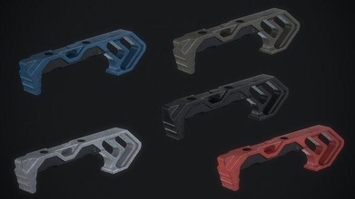 tyrant designs mod foregrip ar10 ar15 war weapon gun military  poly lowpoly pbr frontgrip grip weapons attachment gameready texture gameasset assets tactical tyrant ar15