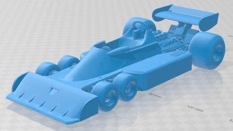 Tyrrell p34 yazdırılabilir araba otomotiv diyorama modelleme hobi katı ölçek model 3d print model - Mito3D