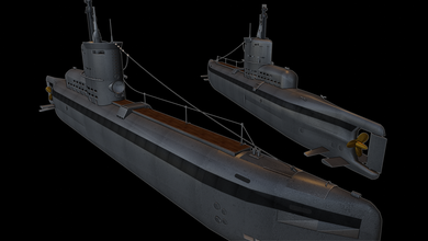 u-boat type xxiii submarine 3d print model in vehicle 3dexport tanks war thunder wow wows models modeling printing toy panzer panzerkampfwagen boeng 3d print model - Mito3D