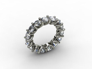 forme éternité bande 3d impression modèle in anneaux 3dexport bague diamants or platine stl bijoux jewellery 3d print model - Mito3D