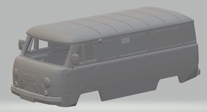uaz 2206 yazdırılabilir vücut kamyonet 3d yazdır model in otomotiv 3dexport yuva ölçülü tamiya rc radyo kontrol rus eski nostaljik ulaşım 3d print model - Mito3D
