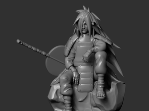 uchiha madara anime naruto 3d yazdır model in adam 3dexport heykel heykelcik savaşçı sanat zırh fantezi kılıç heykeller minyatürler figürinler şekil vermek 3d print model - Mito3D