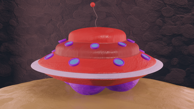ufo - ovni clay arcilla plastilina 3d print model - Mito3D