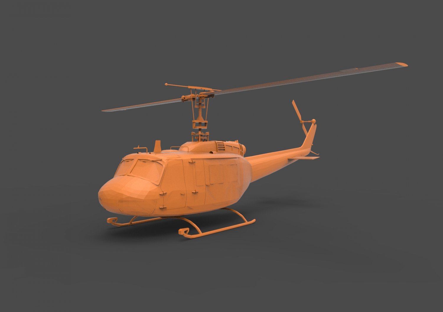 uh 1h 3d impresión modelo in vehículo 3dexport campana 205 iroquois 1 cabina huey hu uh1 uh1h helicóptero 1a 1b 1c 1d 1e 3D print model - Mito3D