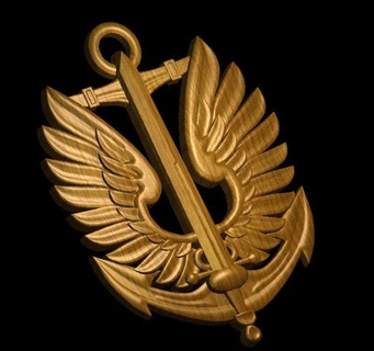 ukrainisch Marine Korps Dekor Dekoration Ukraine Militär Emblem Symbol Kunst Zeichen Logos 3d print model - Mito3D