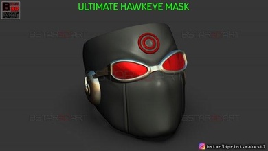 ultimate hawkeye mask - marvel comics cosplay 3d print model helmet stl hawk eye iron man captain head costume accessories games toys 3d print model - Mito3D