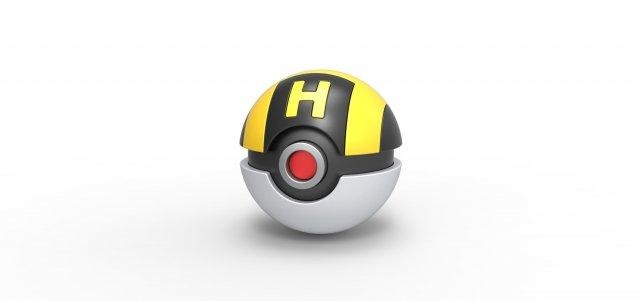 ultra pelota versión 2 pokebola pokemon concepto envase anime juguete impresión imprimible ultraball 3d print model - Mito3D