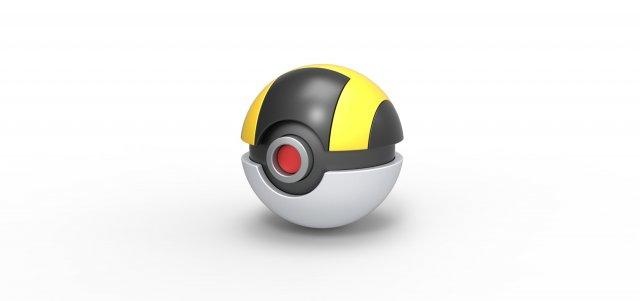Ultra Ball Pokeball Pokémon Konzept Container Anime Spielzeug drucken druckbar Ultraball 3d print model - Mito3D