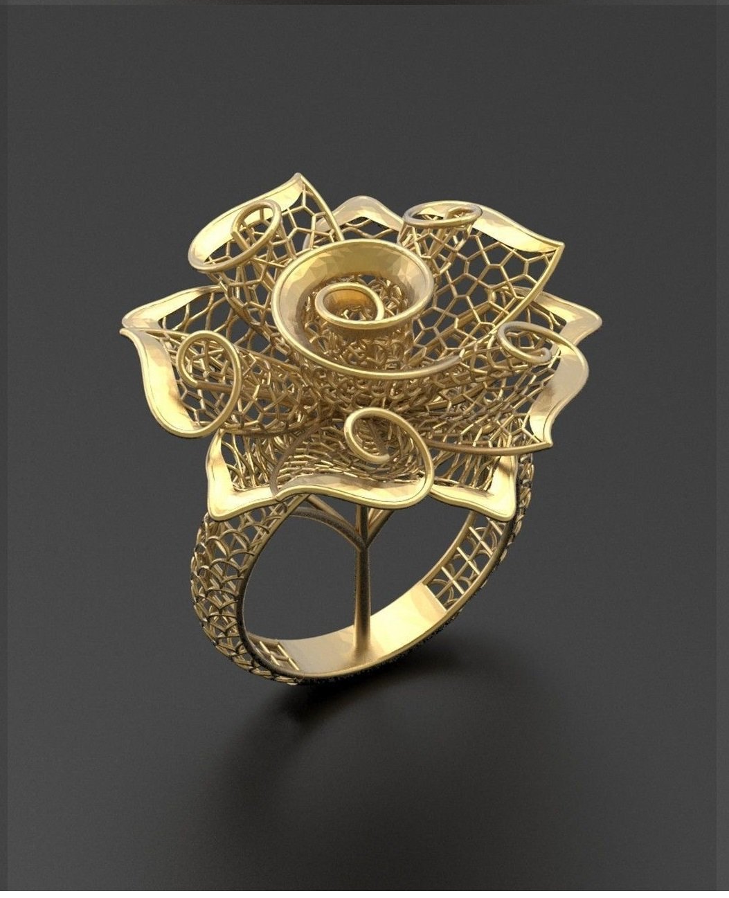 ultra visão anel jóias filigrana a moda 3D print model - Mito3D