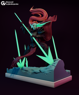 undyne undertale monsters & creatures figure game character female 3d print model - Mito3D
