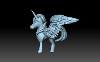 unicorn pegasus horse horses sculpture wings 3d print model - Mito3D