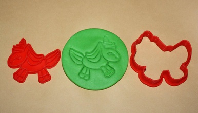 unicorn - kurabiye kalıbı tek boynuzlu at kesici pişirme 3d print model - Mito3D