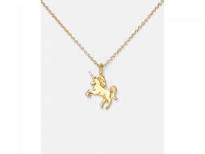 unicorn pendant 3d print model in necklaces 3dexport hours uniq woman girls diamon gold silver 3d print model - Mito3D