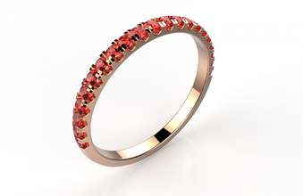 uniq ring 3d print model in rings 3dexport diamond jewelry simple wedding 3d print model - Mito3D