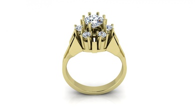 exclusivo diamante egagement anel único diamantes o engajamento ouro de prata platina designer 14k 18k 0-8ct 0-80ct gemas jóias design stl 3dm cad 3d print model - Mito3D