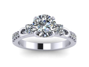 l'unique amour de bague mariage solitaire la mode bijoux le bracelet bracelate diamant saphir blanc or livre sterling d'argent l'anneau l'engagement vintag halo parad canal 3d print model - Mito3D
