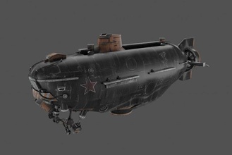 unmanned submarine autonomous underwater vehicle vessel subsea inspection rov offshore industry survey ship drone sea military 3d print model - Mito3D