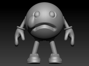irritato emoji carattere cartone animato personaggio dei cartoni animati 3dprinter 3dprinted 3dprint 3d print model - Mito3D