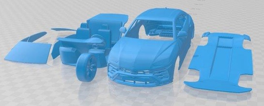 urus 2019 imprimable voiture fente scalextric tamiya rc miniz loisir micro 3d print model - Mito3D