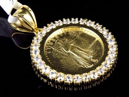 us dollar liberty gold coin diamond pendant 2 pendants coindiamond antique luxury rapper hiphop jewelry necklace gemstone sapphire elegant celebrity style jewellery bling gem urban 3d print model - Mito3D