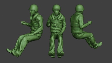 us navy sailor ww2 sit2 usn1 miniature figure sculpture man soldier war military army naval american allies usa boat ptboat task forces 3d print model - Mito3D