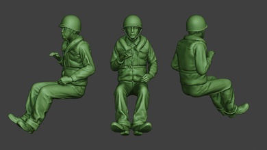 us navy sailor ww2 sit usn1 3d print model in figurines 3dexport miniature figure sculpture man soldier war military army naval american allies usa boat ptboat task forces 3d print model - Mito3D