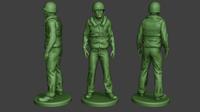 us navy sailor ww2 stand usn1 3d print model in figurines 3dexport miniature figure sculpture man soldier war military army naval american allies usa boat ptboat task forces 3d print model - Mito3D