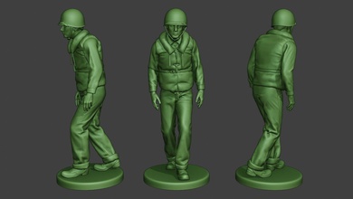 us marine matrose ww2 usn1 3d drucken modell figuren 3dexport miniatur zahl skulptur soldat krieg militär armee amerikanisch alliierte usa boot ptboat aufgabe kräfte 3d print model - Mito3D