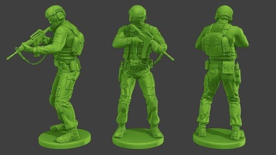 us special forces ussf1 003 3d print model in figurines 3dexport figure miniature sculpture war battle man helmet worldwar allies action-figure soldier military army hair american thompson cover fire 3d print model - Mito3D