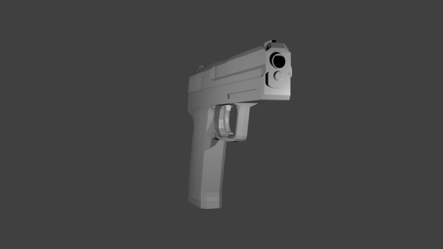 usp 3d impressão modelo in 3dexport pistola braços guerra jogos 3D print model - Mito3D