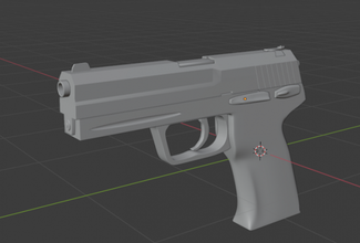 usp textures 3d model in combat 3dexport lowpoly pistol war military 3d print model - Mito3D