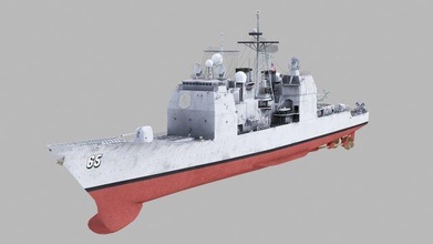 uss seçici cg 65 ticonderoga sınıf 3d model in savaş gemisi 3dexport kruvazör donanma füze deniz taşıtı askeri gemi aegis 3d print model - Mito3D