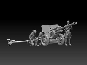 ussr soldiers zis-3 3d print model in figurines 3dexport pps soldier war russia officer ww2 wwii 2ww artillery mosin zis soviet 76mm divisional 3d print model - Mito3D
