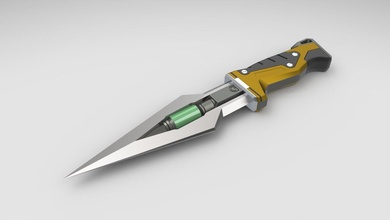 vaillant mêlée couteau poste 3d impression modèle in jeu accessoires 3dexport cosplay jeux vidéos réplique 3dprint diy 3d print model - Mito3D