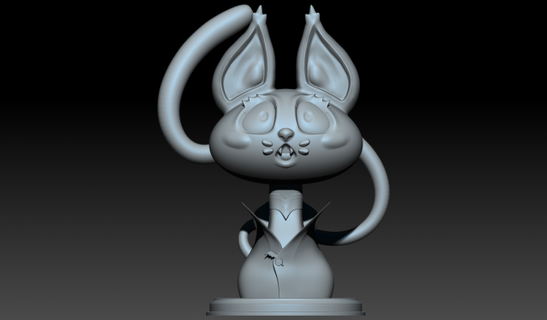 vampir kedi heykel 3d Yazdır model hayvanlar hayvan karakter şekil yazdırılabilir 3d print model - Mito3D