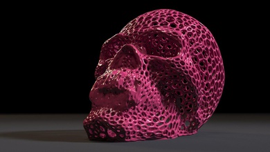 vampiro crânio de voronoi decoração stand lápis office fornecimento 3d impressão 3d print model - Mito3D