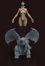 vampirella ventilador arte nsfw 3d impresión modelo in mujer 3dexport sexy erótico historietas manga película niña hembra gárgola vampiro héroe 3d print model - Mito3D