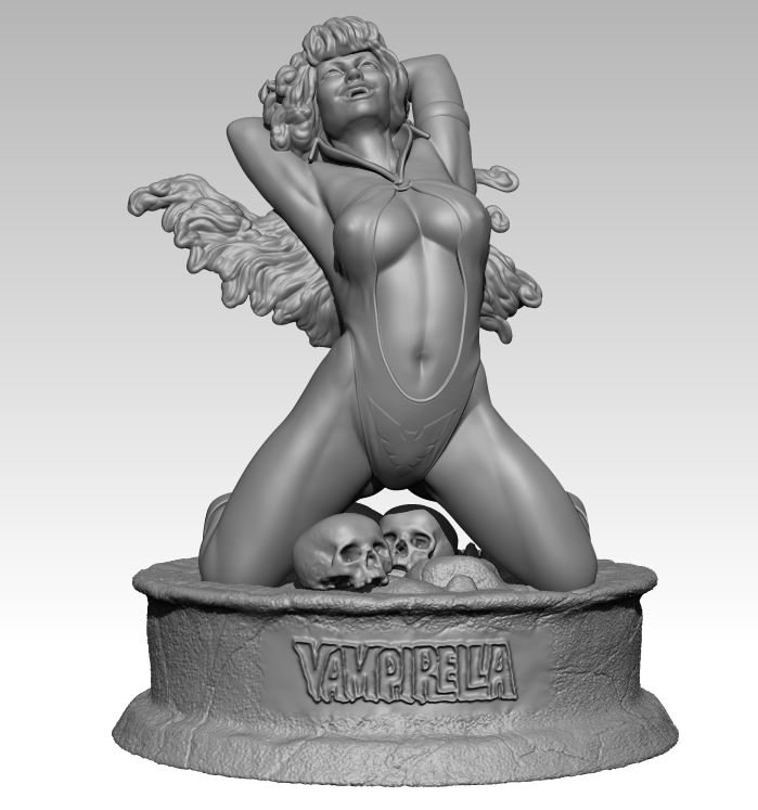 vampirella de la princesa oscuridad mujer goth estilo gótico sexy comicbook 3D print model - Mito3D