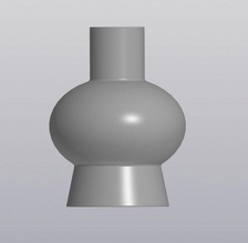 vase birne 3d drucken modell dekor 3dexport gärtner innen blume schüssel strauß haushaltswaren 3d print model - Mito3D