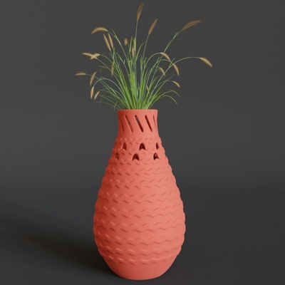 vase design frei 3d drucken modell dekor 3dexport blume topf pflanze haus dekoration innere architektur 3d print model - Mito3D