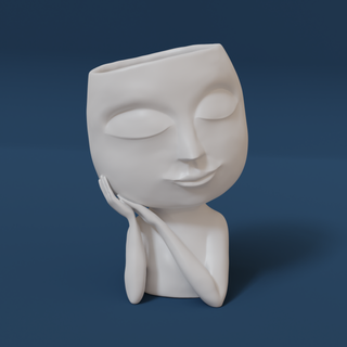vase forme tête sculpture 3d print impression printing 3d print model - Mito3D