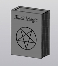 vazo Kalemlik siyah büyü kitap tabut mezar ölüm gotik vampir taşı kafatası kemikler korku cadılar bayramı iskelet ölü zombi korkutucu Drakula lahit mezarlık 3d print model - Mito3D