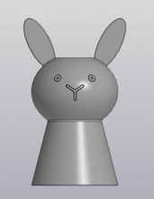 vase penholder planter rabbit stationery organizer desktop storage bunny hare flowerpot bowl bouquet houseware florist 3d print model - Mito3D